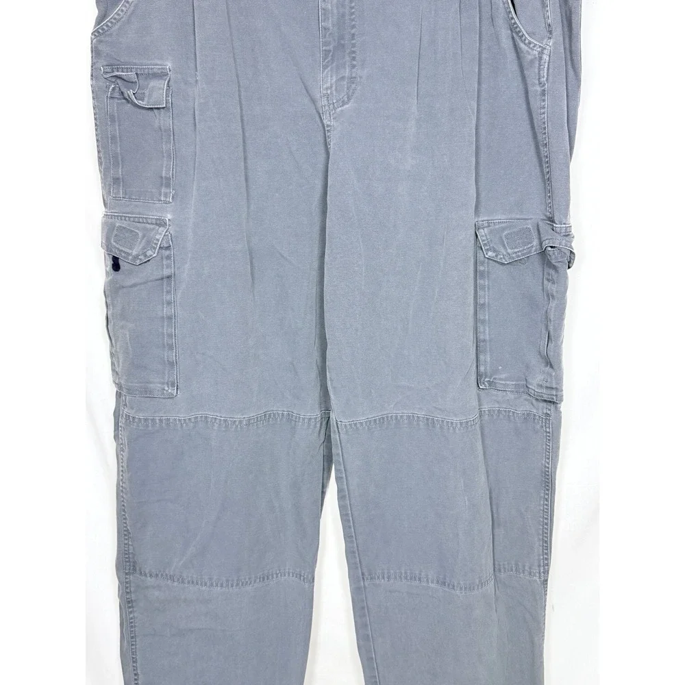 Cabela's Mens Carpenter Pants 42 Reg Blue Double Knee Vintage Workwear Cargo